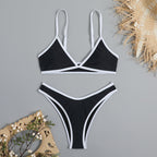 Simple Design Color Blocking Bikini