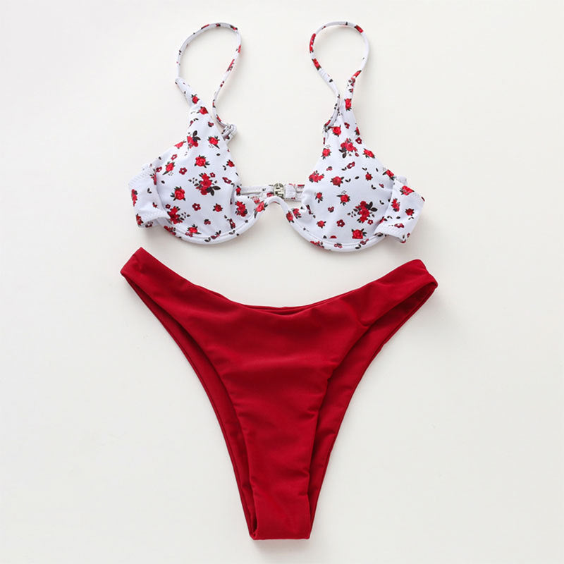 Push-up Bra Underwire Printed Bikini