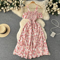 Vintage Short Sleeve Floral Dress