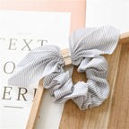 Rabbit Ears Chiffon Striped Hair Ties
