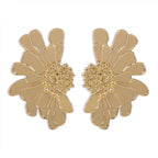 Vintage Alloy Flower Stud Earrings
