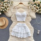 Camisole&Ruffled Skirt Lace 2Pcs