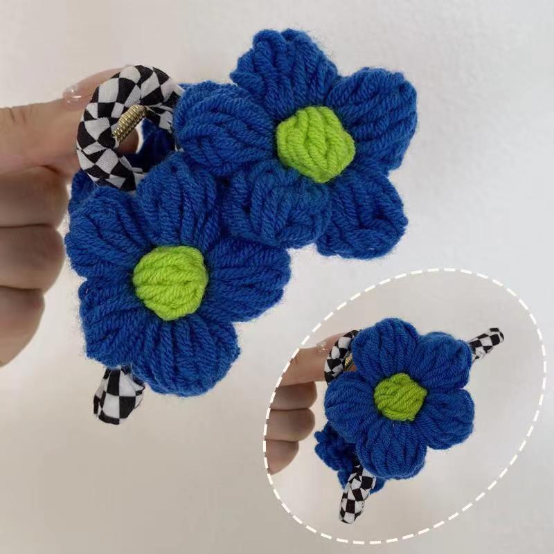 Colorful Tweed Floral Hair Clip