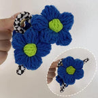 Colorful Tweed Floral Hair Clip