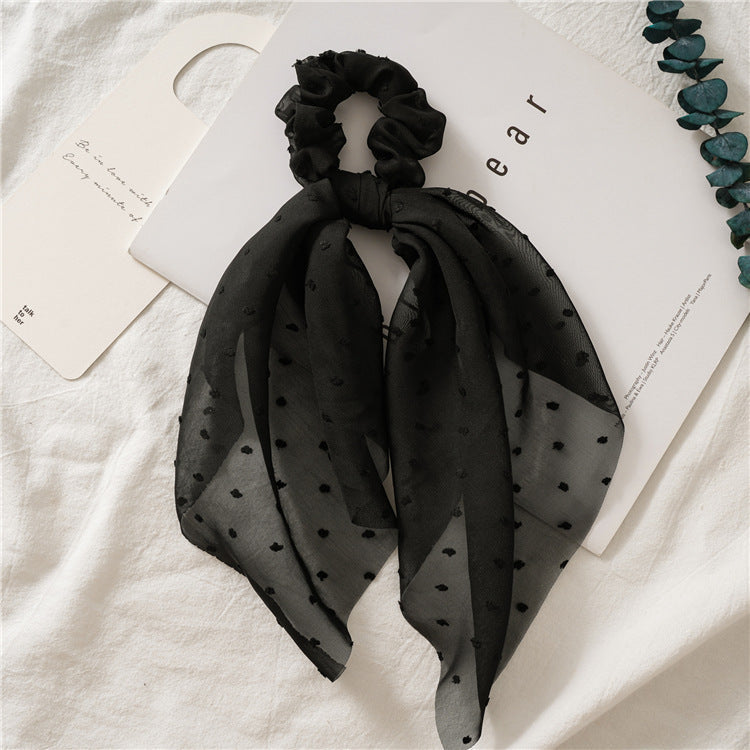 Solid Color Puffy Mesh Hair Ribbon