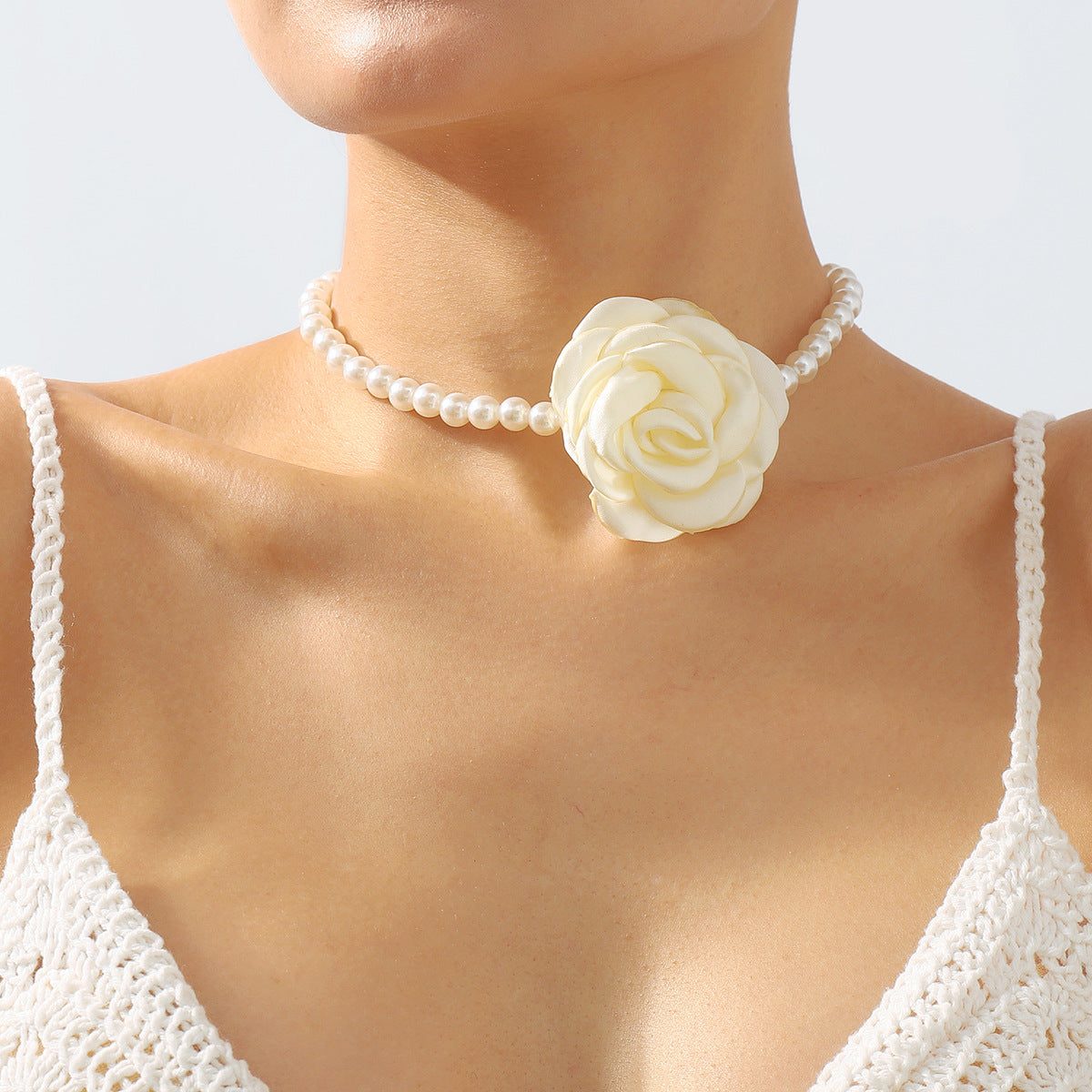 Colorful Camellia Necklace&Earrings&Bracelet