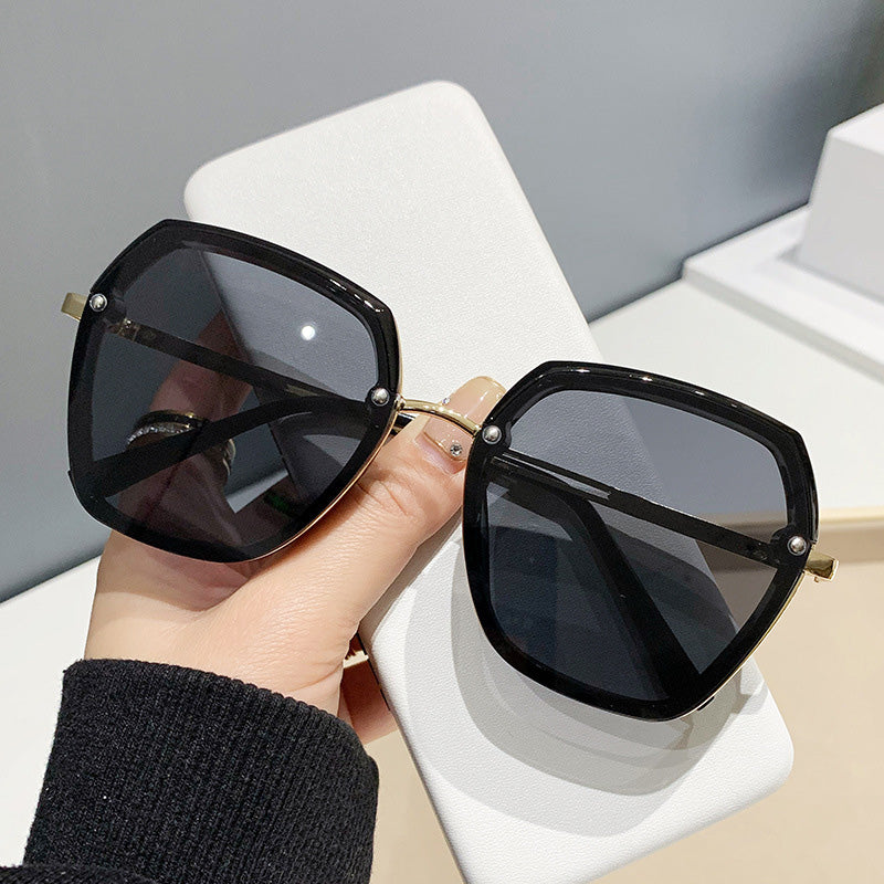 Korean Style Geometric Frame Sunglasses