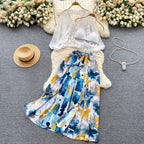 Camisole&UV Cardigan&Printed Trousers 3Pcs