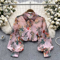 Vintage Floral Printed Loose Shirt