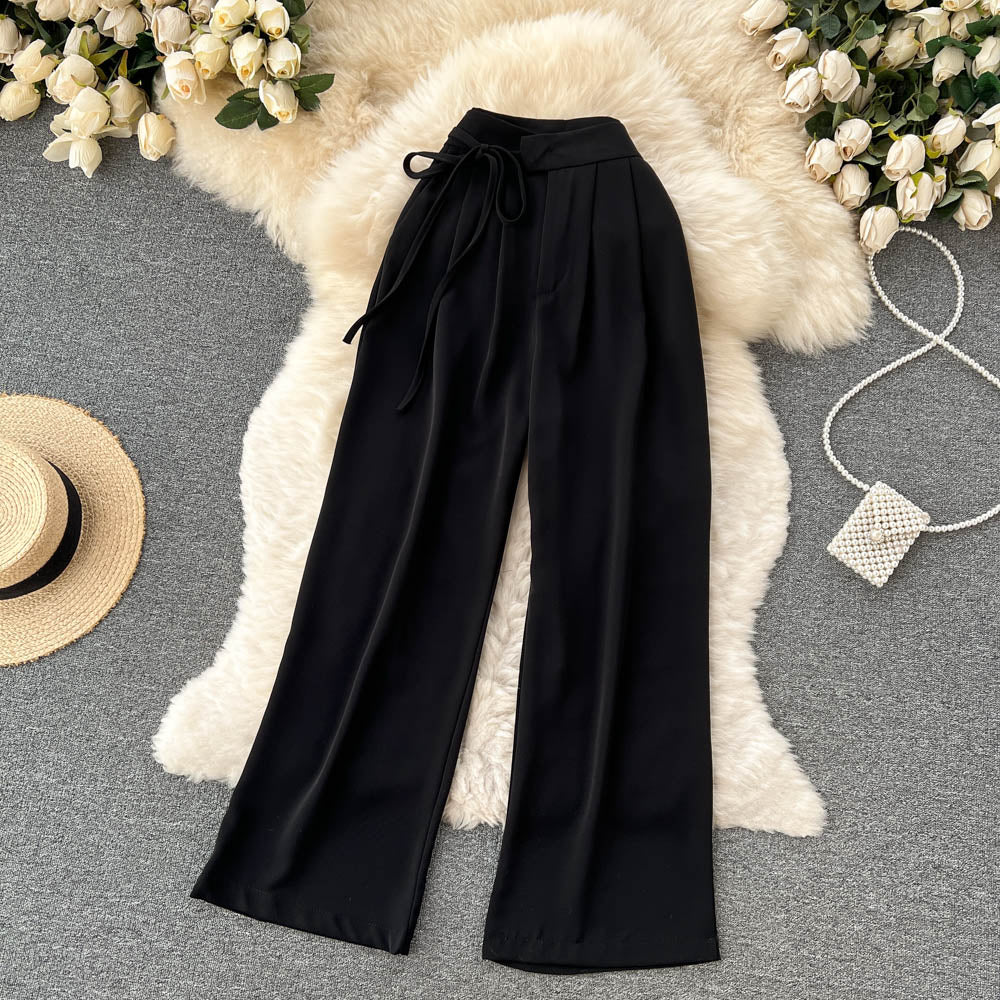 Drawstring Loose Fitting Long Trousers