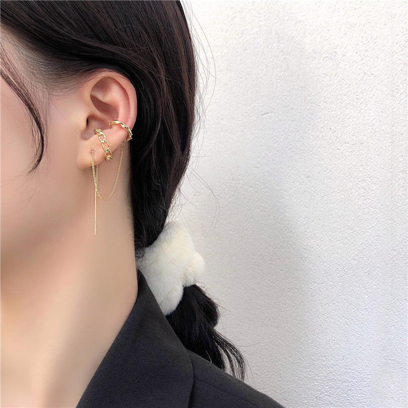 Vintage Tasseled Gold Ear Clip