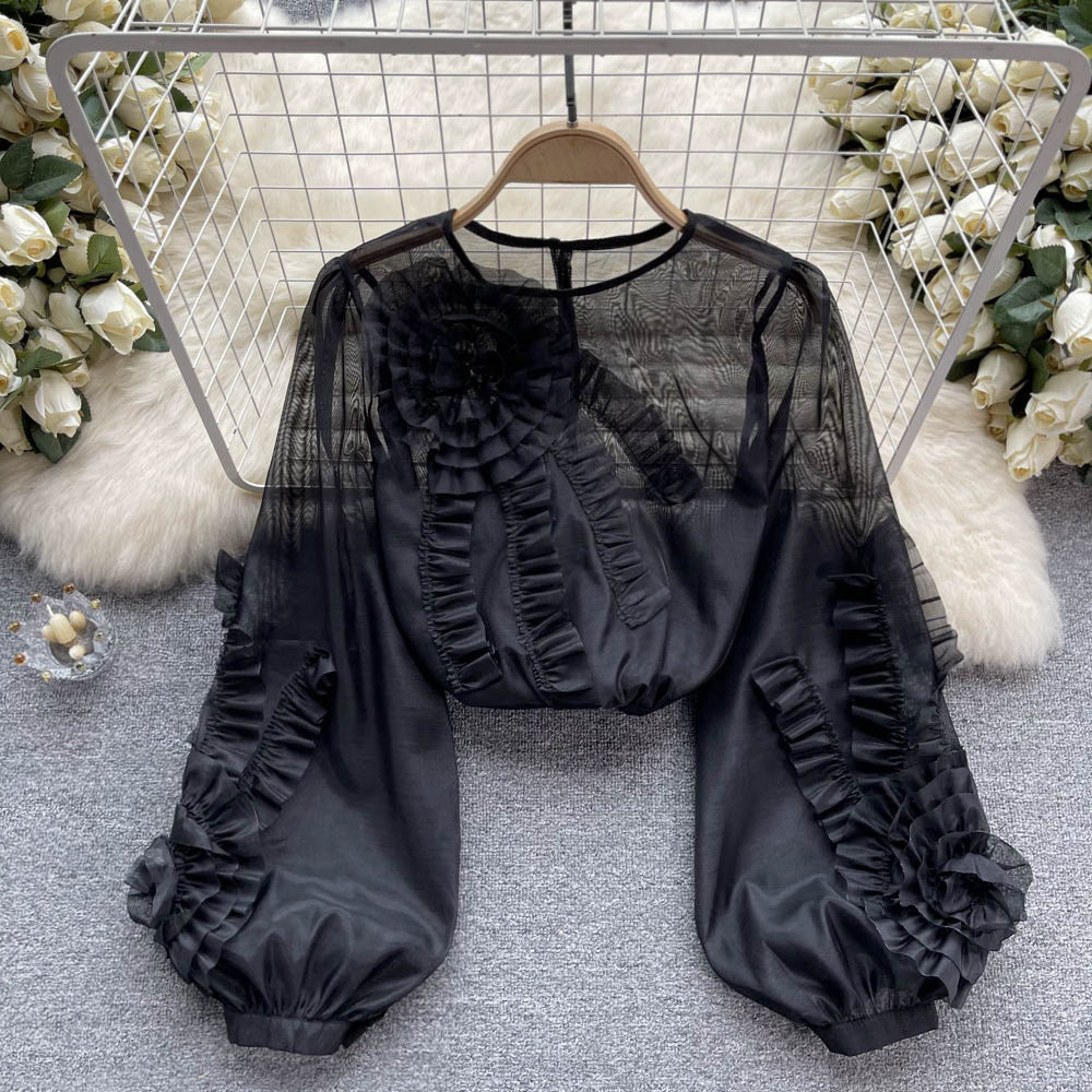 Sweetie 3d Floral Chiffon Top
