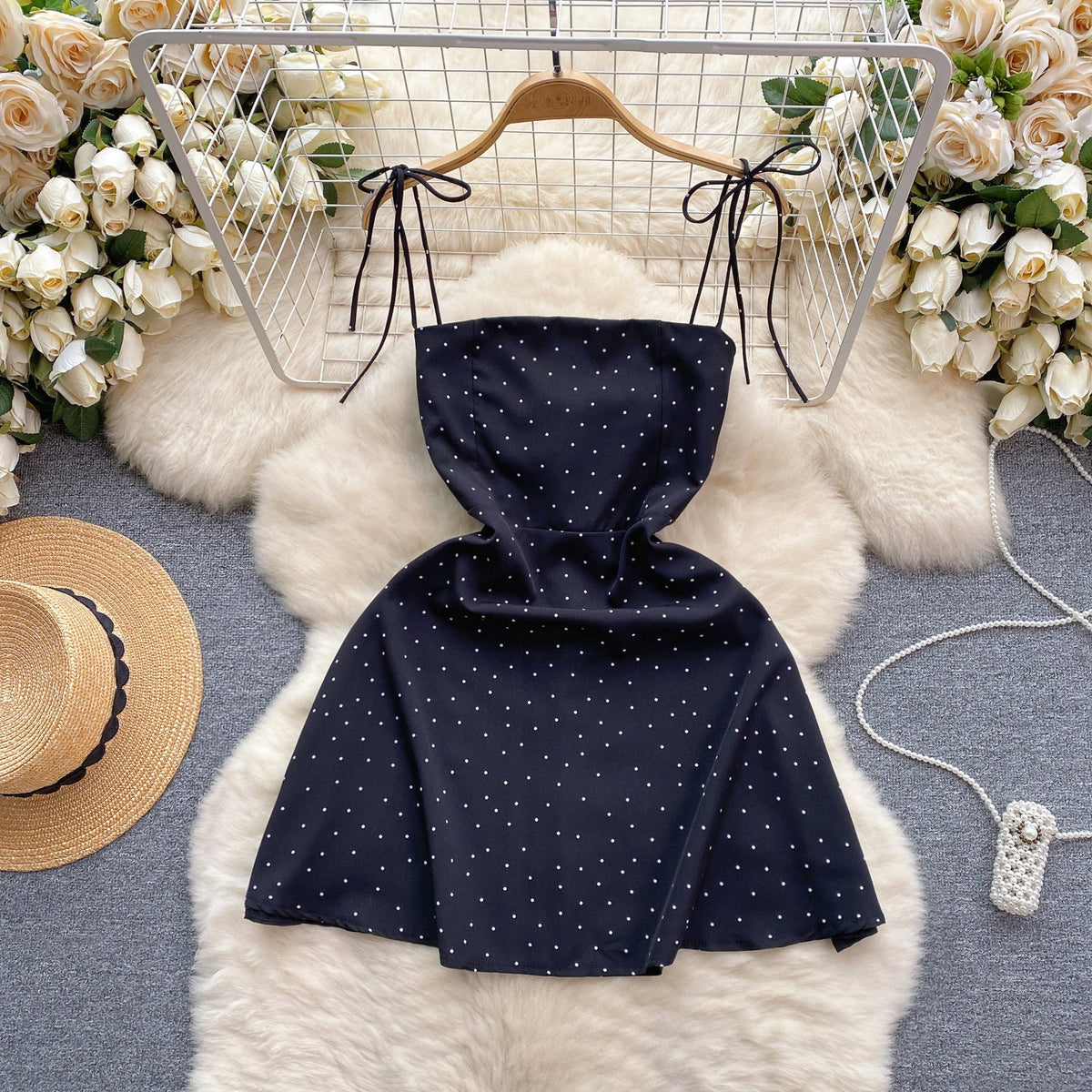 Cutie Polka Dot Black Dress