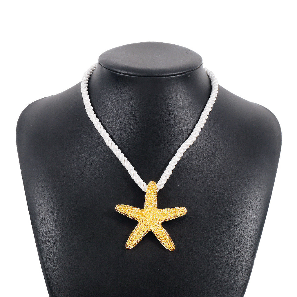 Niche Starfish Pendant Necklace&Earrings