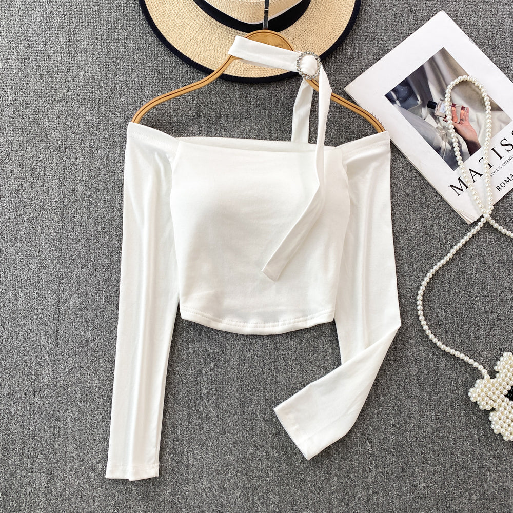 Vintage Off-shoulder Padded Short Top