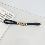 Multi-style Buckle Black PU Belt