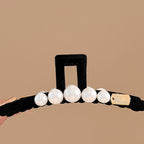 Beaded Black Velvet Hair Claw