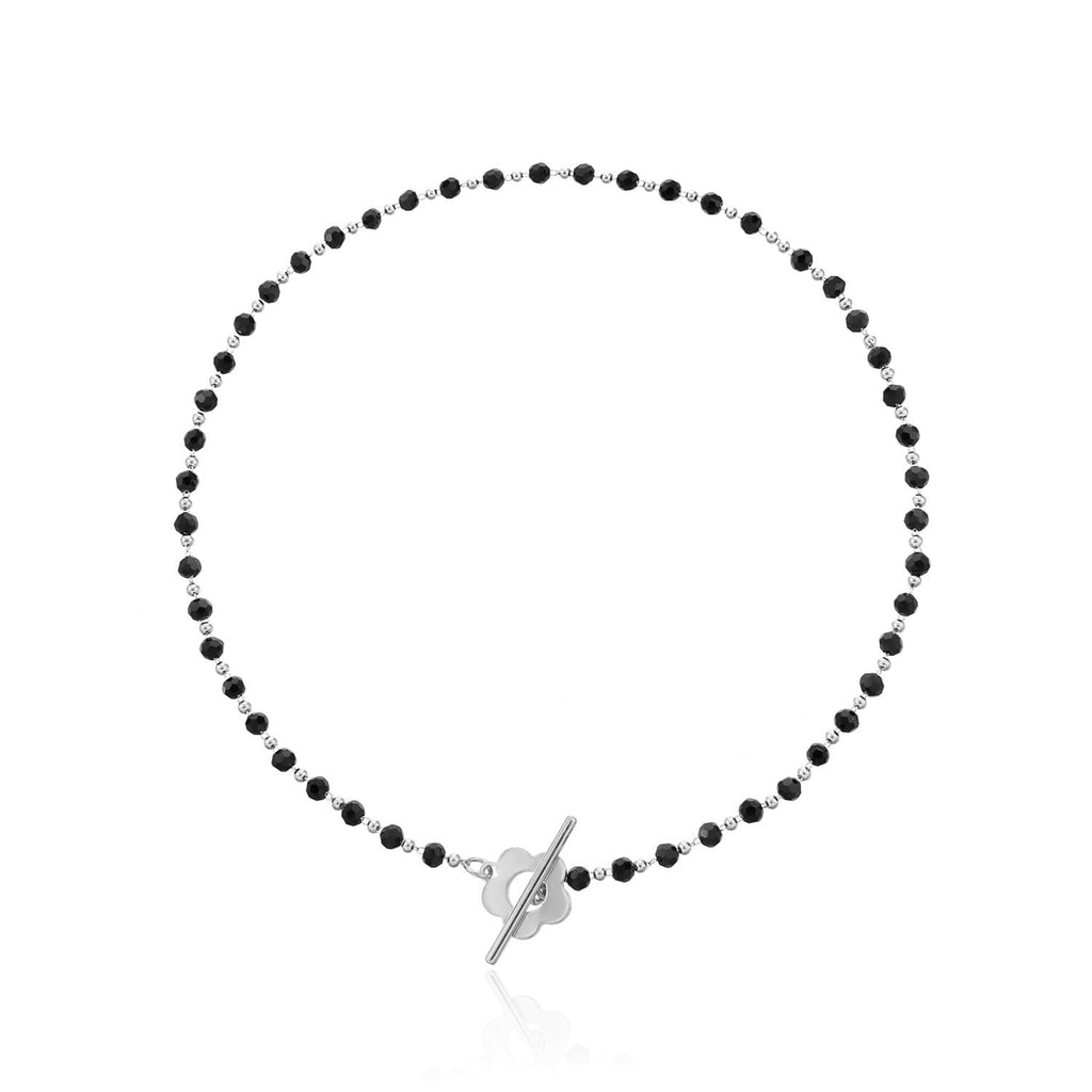 Crystal Glass Beads OT Buckle Necklace