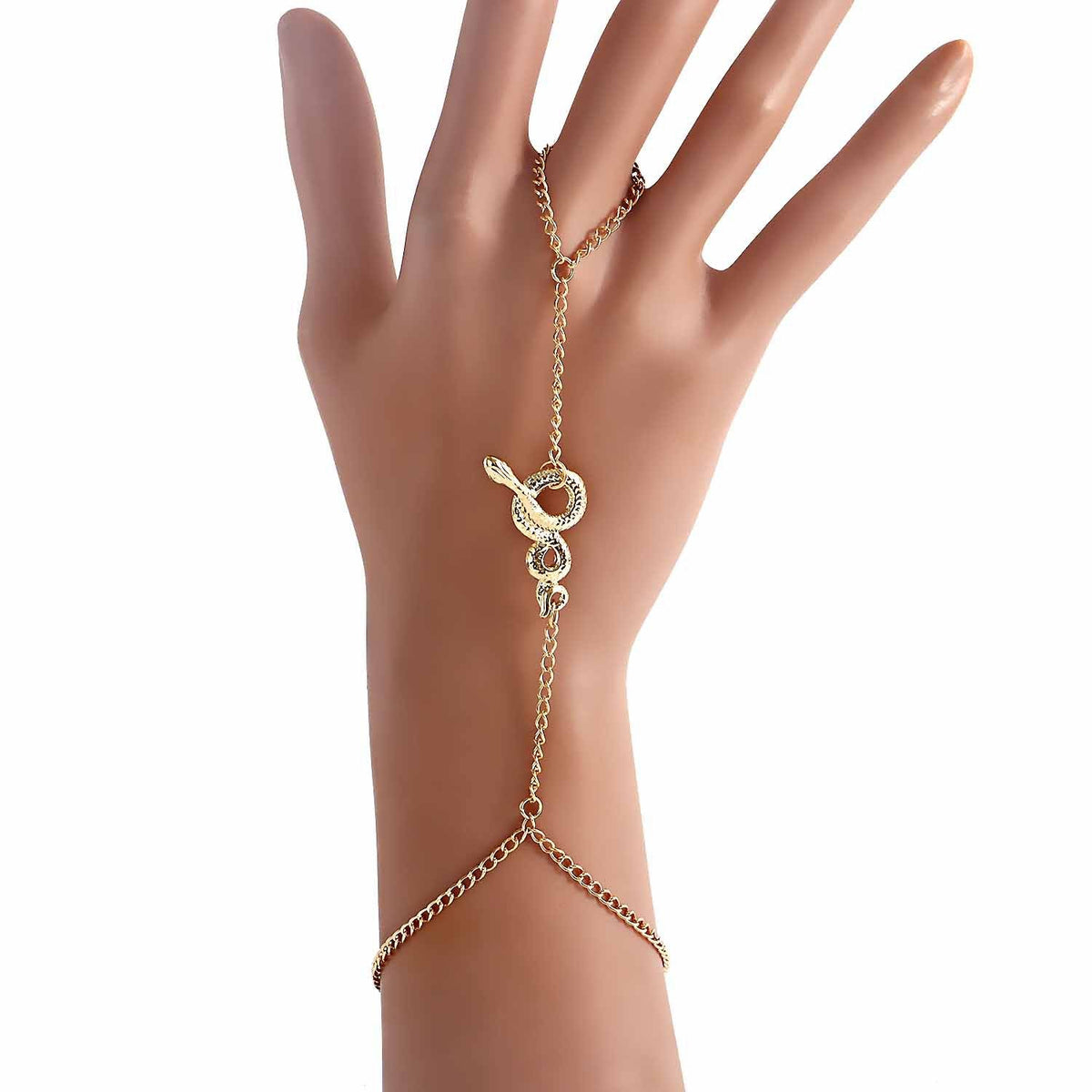Punk Butterfly Finger Chain Bracelet