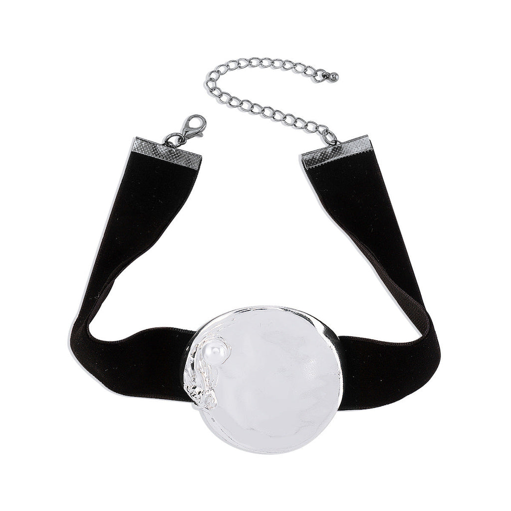 Metallic Velvet Necklace&Bracelet&Earrings