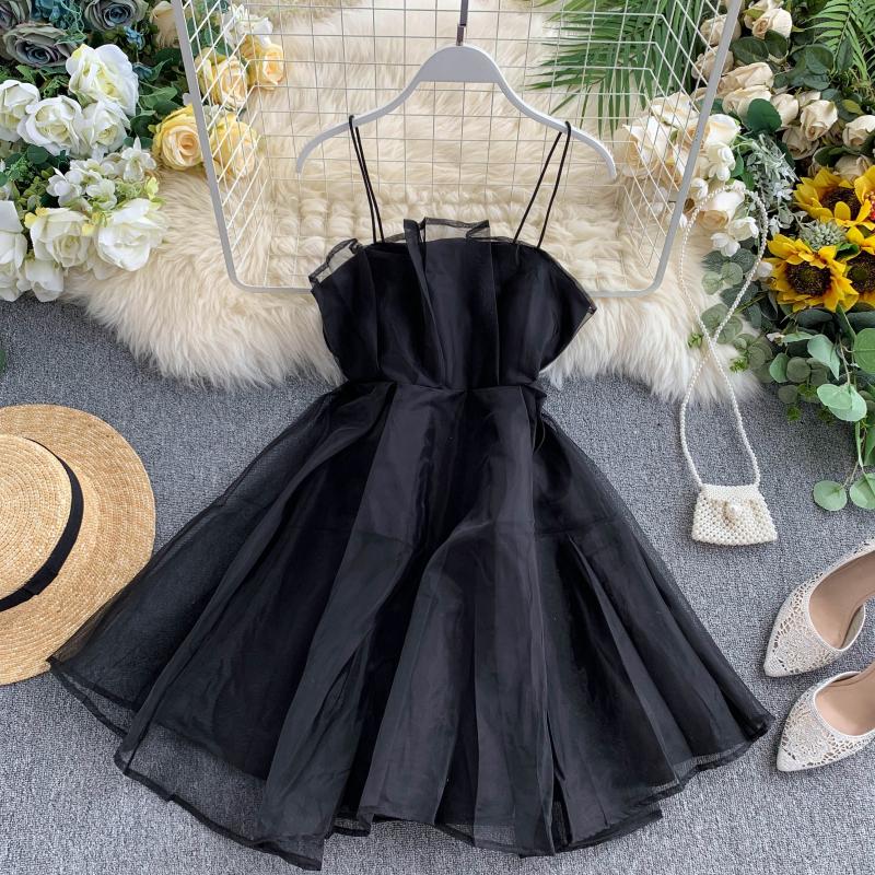 Sexy Mesh Suspender A-line Dress