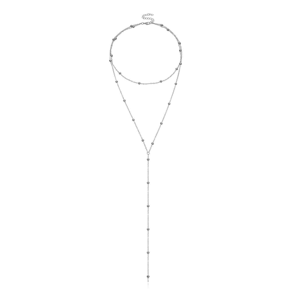 Exaggerated Geometric Tassel Bead Necklace
