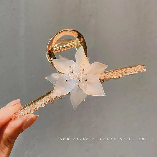 Alloy Gold Floral Hair Claws