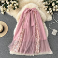 Fairy Mesh Lace Embroidered Chiffon Skirt