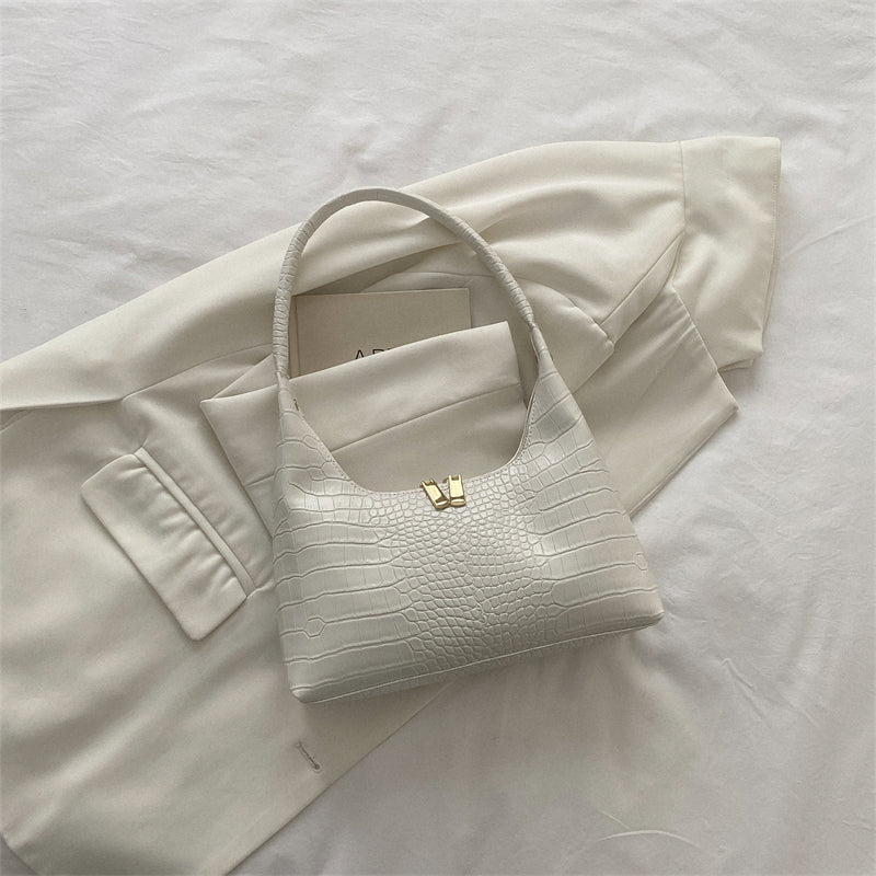 Solid Glossy Patent Leather Handbag