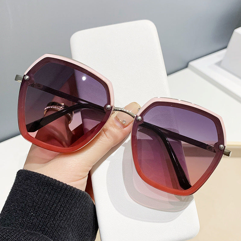 Korean Style Geometric Frame Sunglasses