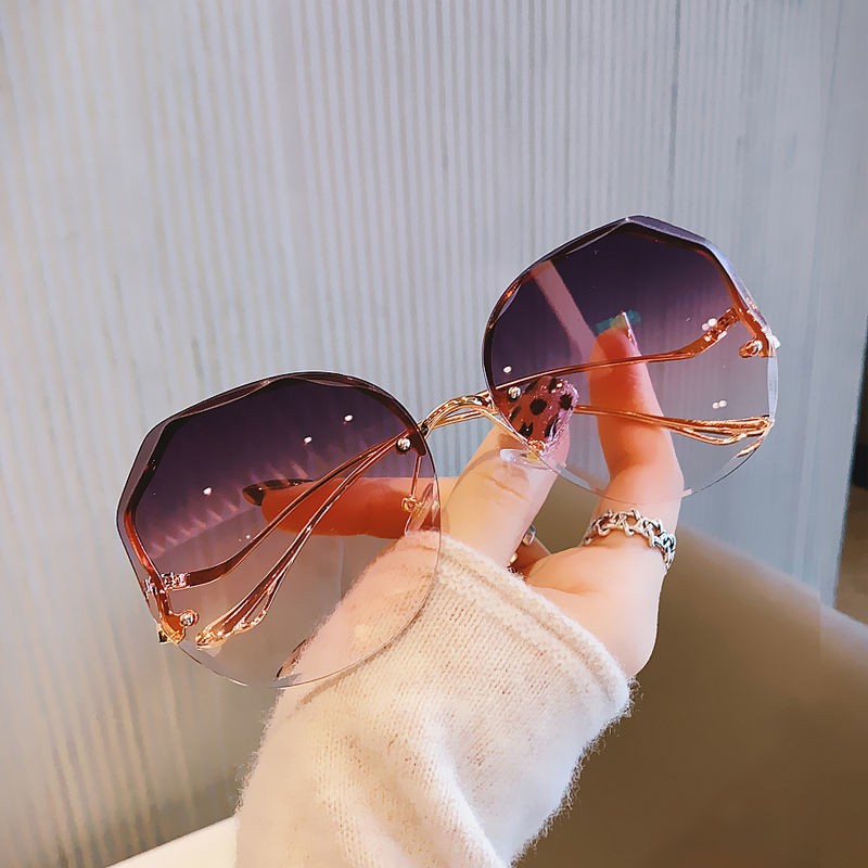 Polygonal Gradient Lenses Rimless Glasses