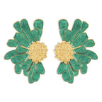 Vintage Alloy Flower Stud Earrings