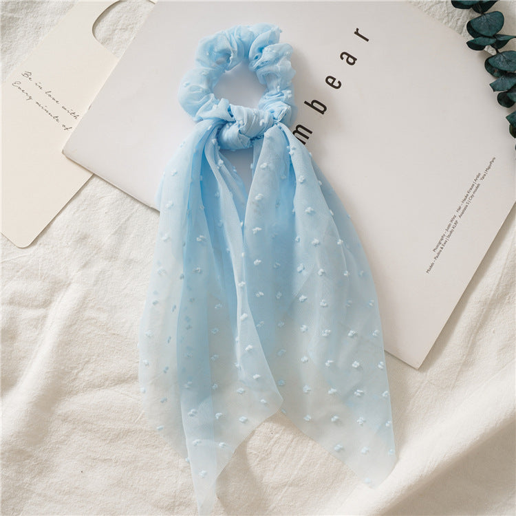Solid Color Puffy Mesh Hair Ribbon
