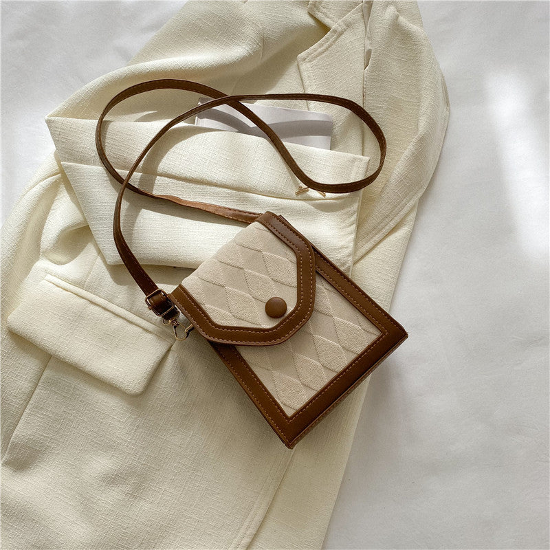 Vintage Trapezoidal Crossbody Shoulder Bag