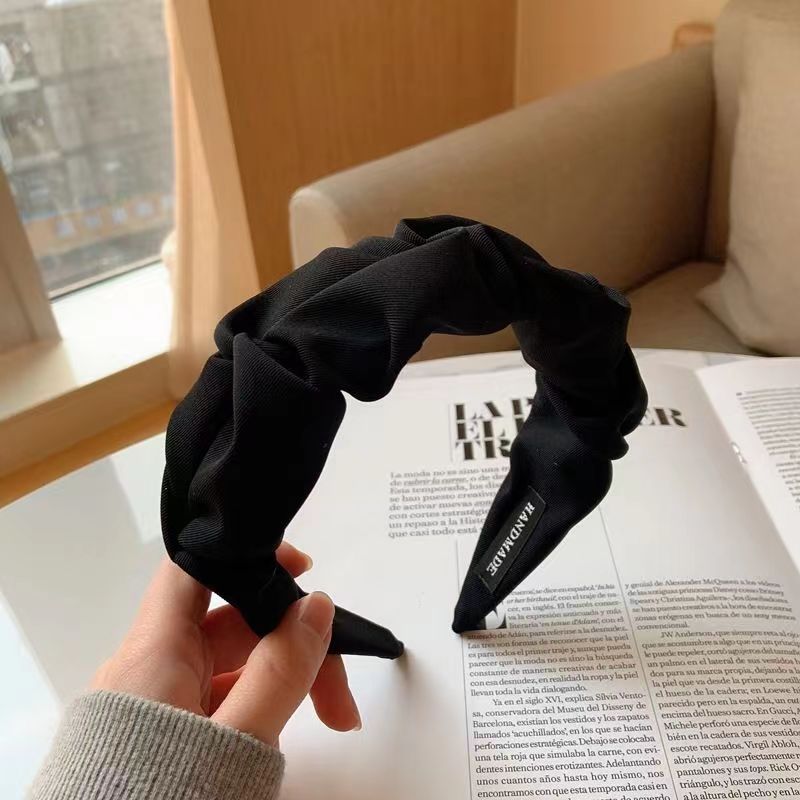 Vintage Ruffled Solid Color Hair Bands