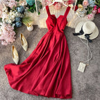 Backless Padded Vintage Halter Dress