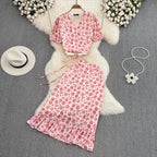 Printed Short Sleeve Suit