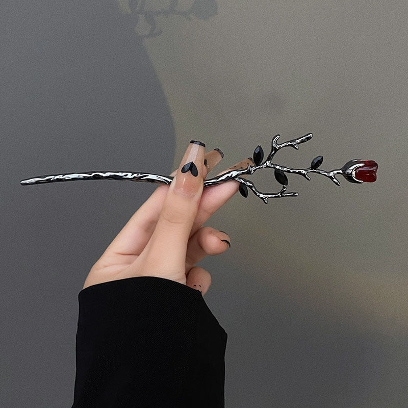Niche Metal Rose Alloy Hairpin