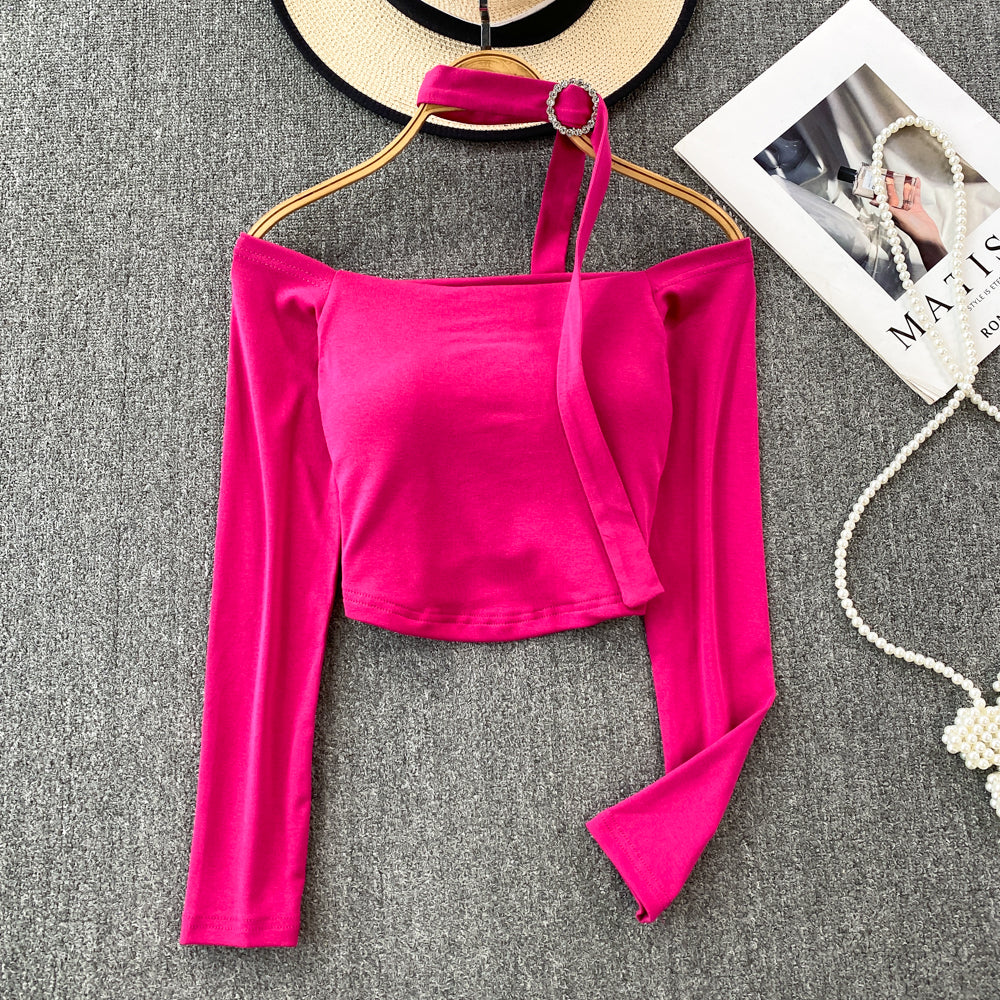 Vintage Off-shoulder Padded Short Top