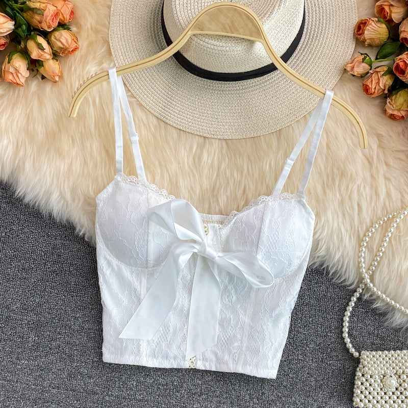Lace Camisole With Eyelashes