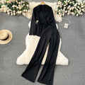 Blazer&Trousers Solid Color 2Pcs