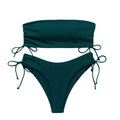 Drawstring Tankini with Detachable Strap