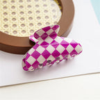 Colorful Checkerboard Hair Claws