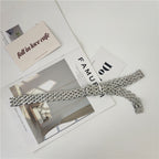 Chic Metal Oval Buckle Chain Belt