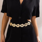 Irregular Liquid Metal Fluid Necklace&Belt