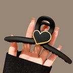 Beaded Frosted Black Hair Claws