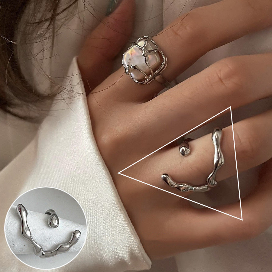 Irregular Shaped Vintage Metal Ring