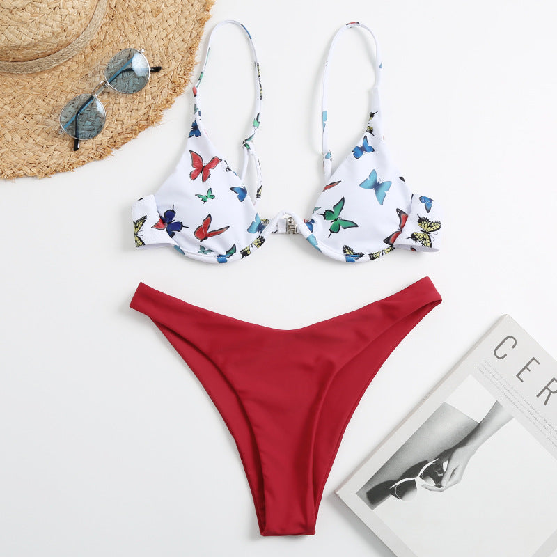 Push-up Bra Underwire Printed Bikini