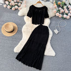 Crochet Top&Fishtail Skirt 2Pcs Set