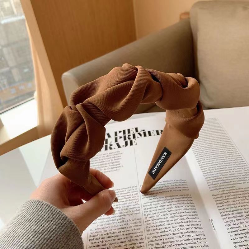 Vintage Ruffled Solid Color Hair Bands